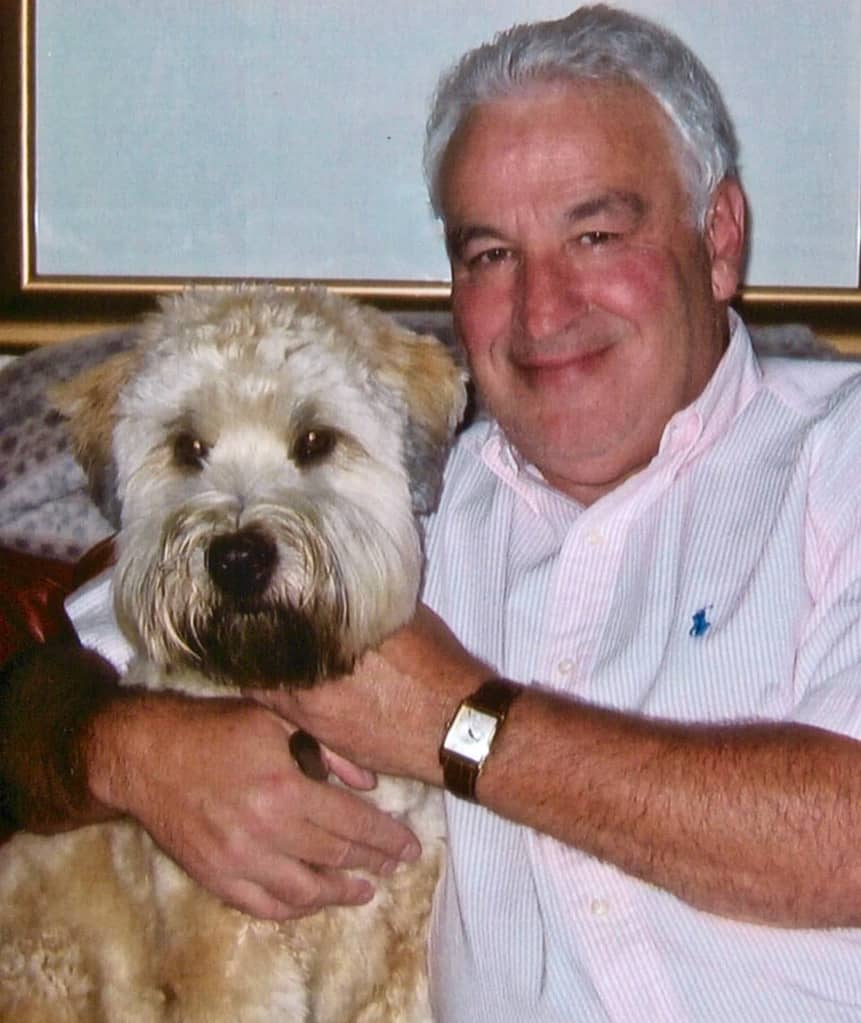 Tom Golisano with his dog, Bailey