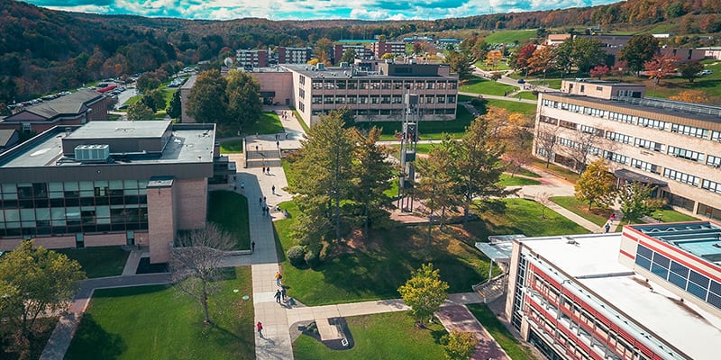 Alfred State College arial view