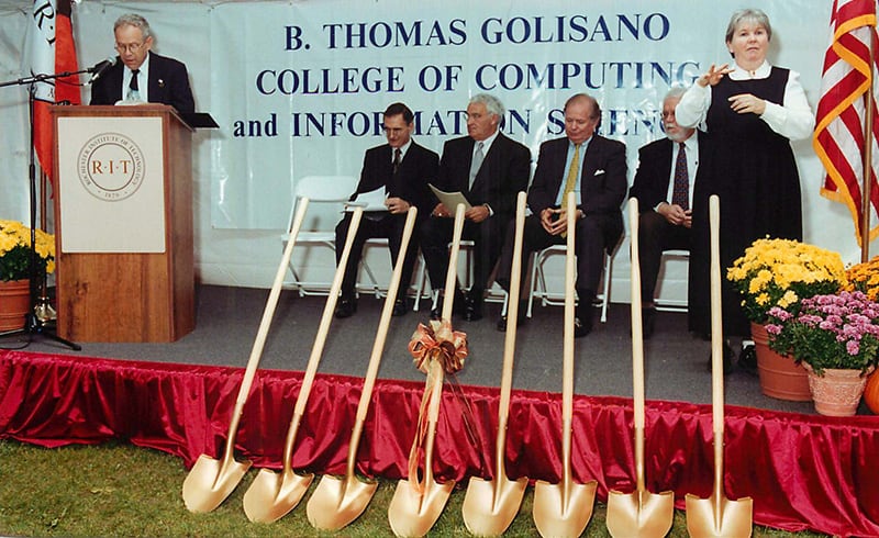 Tom Golisano at the opening ceremony for the B. Thomas Golisano College of Computing and Information Science.