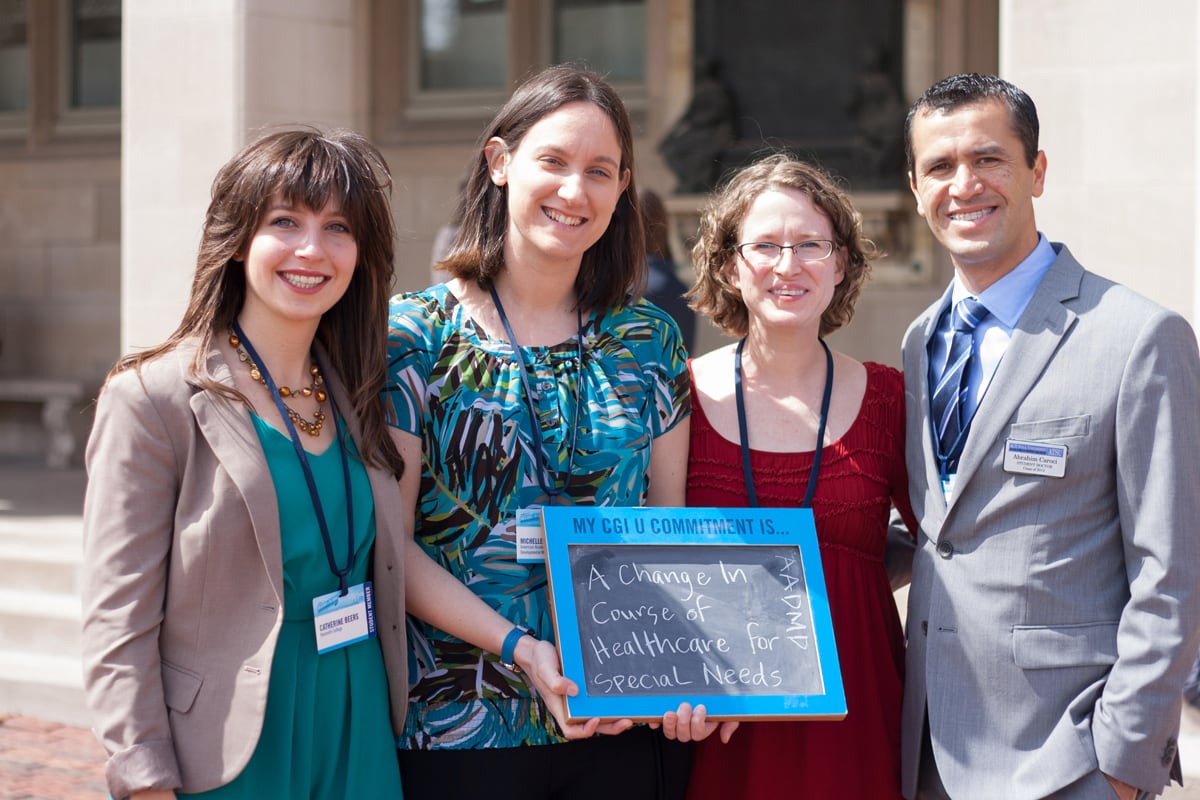 Four students from the Clinton Global Initiative University