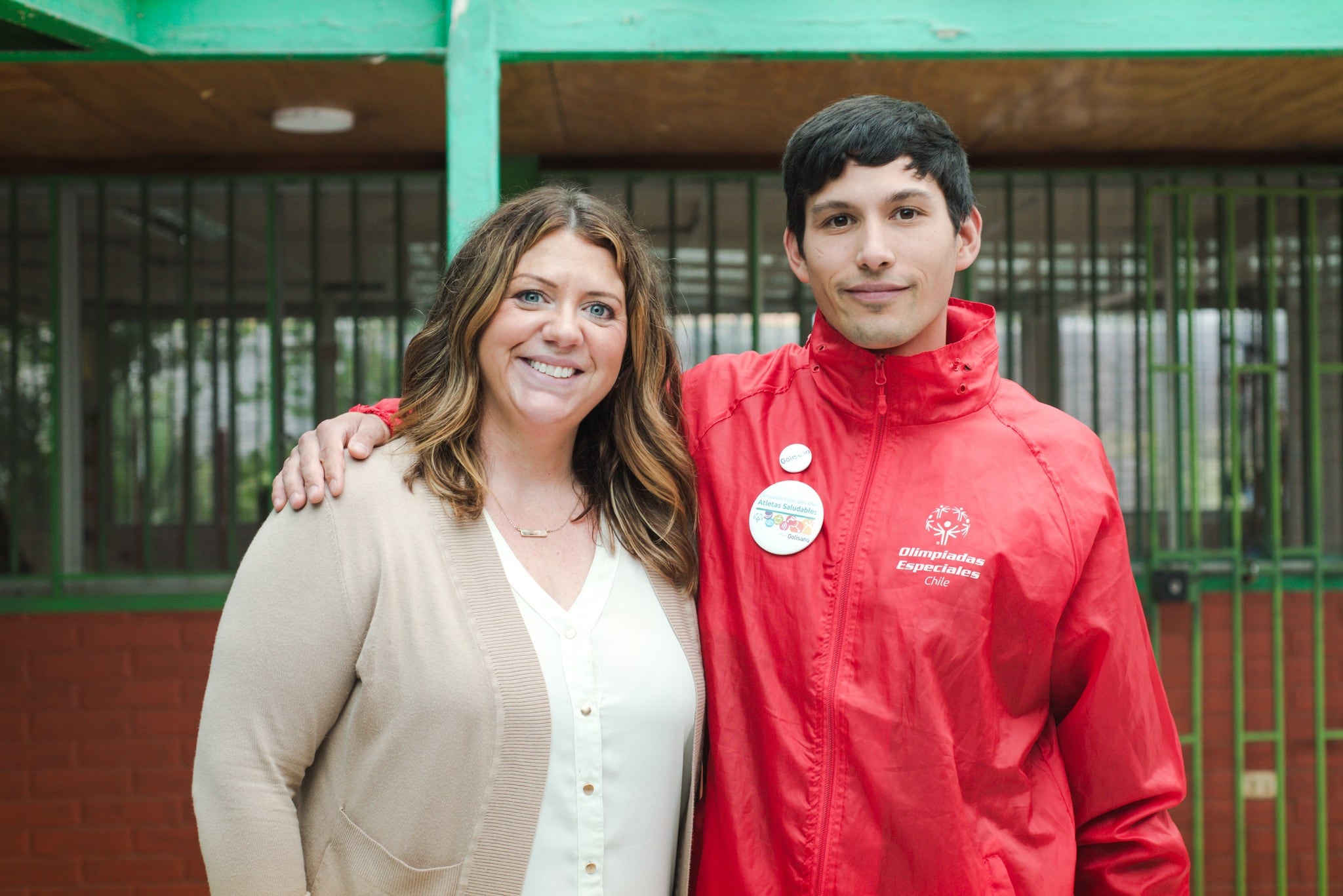 Foundation Director Erica Dayton posed for a photo with Gonzalo Escobar in Chile