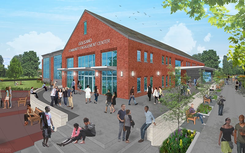 Rendering of Golisano Community Engagement Center at Roberts Weselyan College