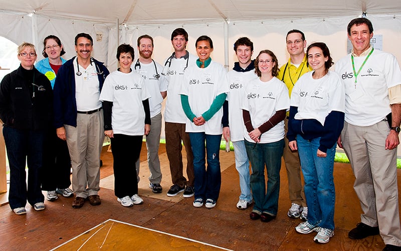 Group of Clinical Directors volunteering in the Special Olympics New York Fall Classic Games