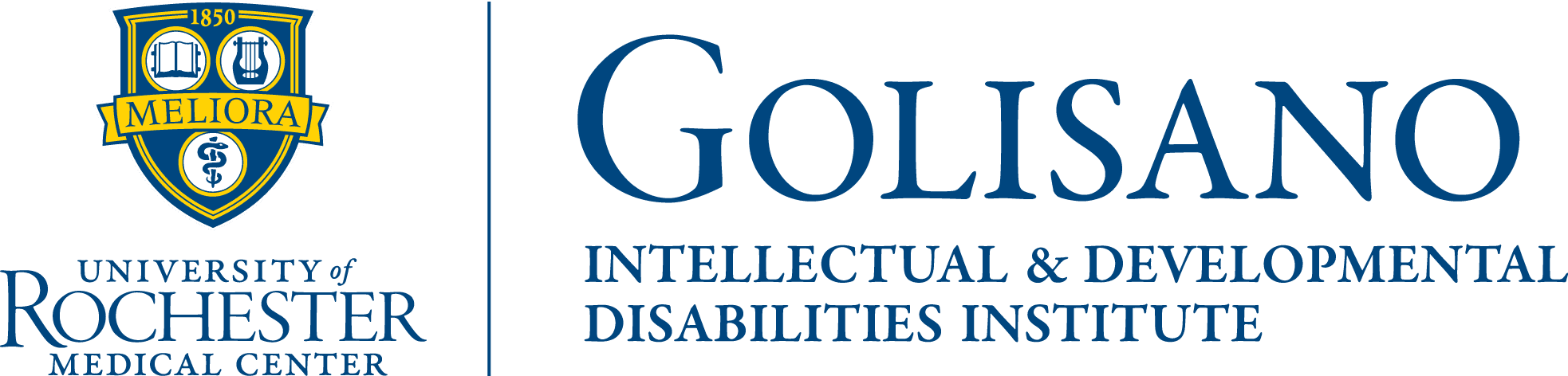 University of Rochester and Golisano Intellectual & Developmental Disabilities Institute logos